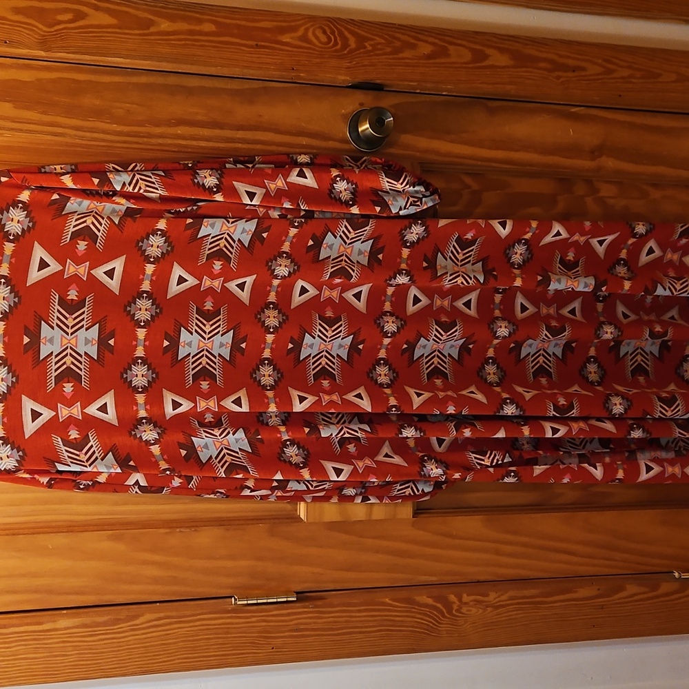 Red Geometric Patterned Kimono - Picture 5 of 5